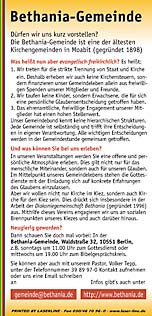 flyer diakoniegemeinschaft bethania