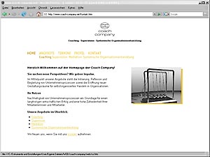 screenshot von www.coach-company.net