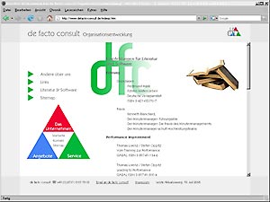 screenshot von www.defacto-consult.de